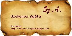 Szekeres Agáta névjegykártya