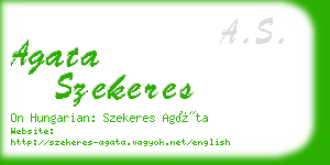 agata szekeres business card